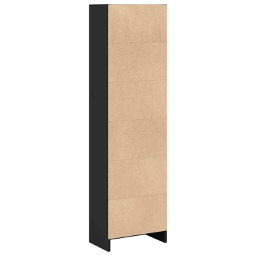 vidaXL Βιβλιοθήκη Μαύρη 40x24x143cm από Επεξεργασμένο Ξύλο 1 τεμ.