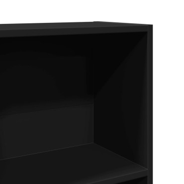 vidaXL Βιβλιοθήκη Μαύρη 40x24x143cm από Επεξεργασμένο Ξύλο 1 τεμ.