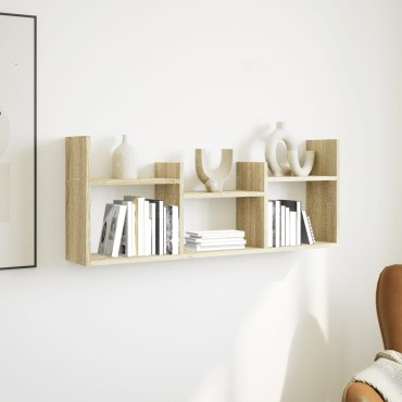 vidaXL Ντουλάπι Τοίχου Sonoma Δρυς 100x18x40cm από Επεξεργασμένο Ξύλο 1 τεμ.