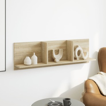 vidaXL Ντουλάπι Τοίχου Sonoma Δρυς 100x16,5x30cm Επεξεργασμένο Ξύλο 1 τεμ.