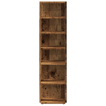 vidaXL Παπουτσοθήκη 2 τεμ Όψη Παλαιού Ξύλου 28x27x102cm Επεξ. Ξύλο