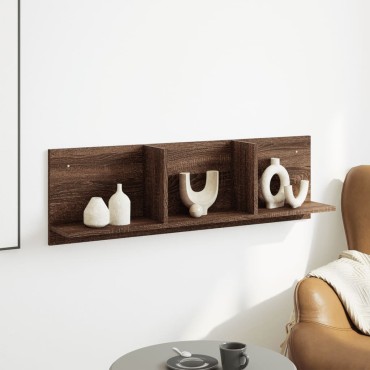 vidaXL Ντουλάπι Τοίχου Καφέ Δρυς 100x16,5x30cm Επεξεργασμένο Ξύλο 1 τεμ.