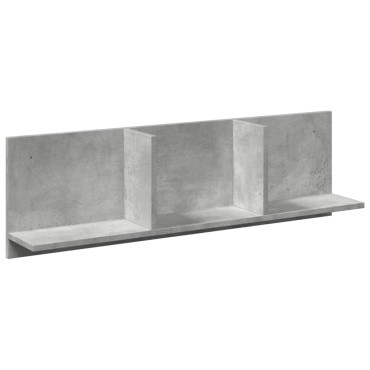 vidaXL Ντουλάπι Τοίχου Γκρι Σκυρ. 100x16,5x30cm Επεξεργασμένο Ξύλο 1 τεμ.