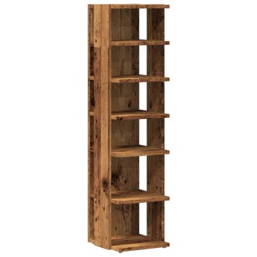 vidaXL Παπουτσοθήκη Όψη Παλαιού Ξύλου 28x27x102cm Επεξ. Ξύλο
