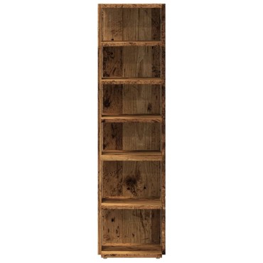 vidaXL Παπουτσοθήκη Όψη Παλαιού Ξύλου 28x27x102cm Επεξ. Ξύλο