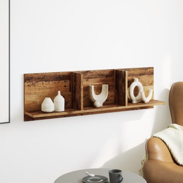 vidaXL Ντουλάπι Τοίχου Όψη Παλαιού Ξύλου 100x16,5x30cm Επεξ. Ξύλο 1 τεμ.