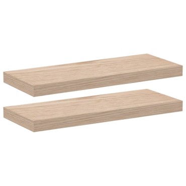 vidaXL Ράφια Τοίχου 2 τεμ. 60x23,5x4cm Επεξεργασμένο Ξύλο