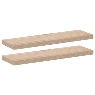 vidaXL Ράφια Τοίχου 2 τεμ. 80x23,5x4cm Επεξεργασμένο Ξύλο