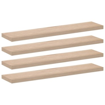 vidaXL Ράφια Τοίχου 4 τεμ. 110x23,5x4cm Επεξεργασμένο Ξύλο