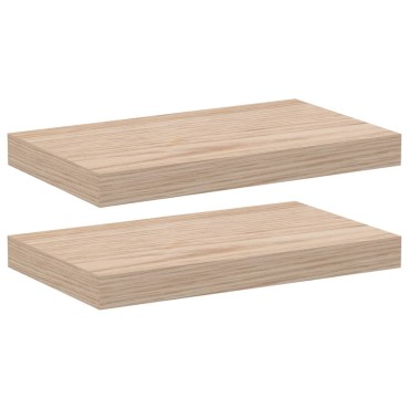 vidaXL Ράφια Τοίχου 2 τεμ. 40x23,5x4cm Επεξεργασμένο Ξύλο
