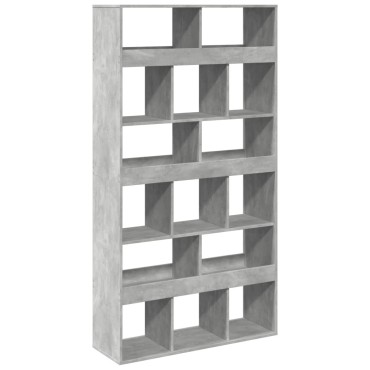 vidaXL Βιβλιοθήκη Γκρι Σκυροδέματος 100x33x187,5cm Επεξεργ. Ξύλο 1 τεμ.