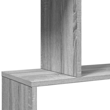 vidaXL Βιβλιοθήκη/Διαχωριστικό Χώρου 6 Επ. Γκρι 70x24x193cm Επ. Ξύλο 1 τεμ.