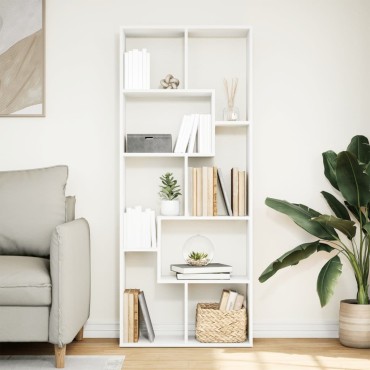 vidaXL Βιβλιοθήκη/Διαχωριστικό Χώρου Λευκό 67x25x161,5cm Επεξ. Ξύλο 1 τεμ.