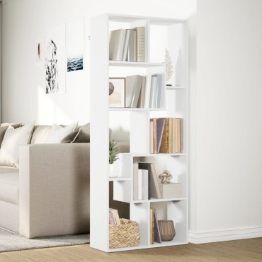 vidaXL Βιβλιοθήκη/Διαχωριστικό Χώρου Λευκό 67x25x161,5cm Επεξ. Ξύλο 1 τεμ.