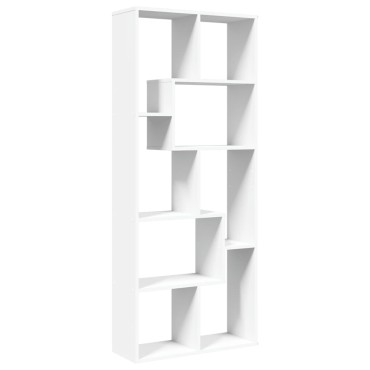 vidaXL Βιβλιοθήκη/Διαχωριστικό Χώρου Λευκό 67x25x161,5cm Επεξ. Ξύλο 1 τεμ.