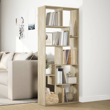 vidaXL Βιβλιοθήκη/Διαχωριστικό Χώρου Δρυς 67x25x161,5cm Επεξ. Ξύλο 1 τεμ.