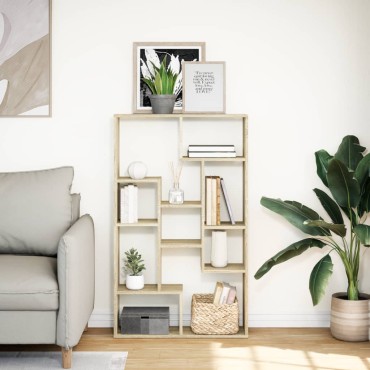 vidaXL Βιβλιοθήκη Sonoma Δρυς 72x20x120cm από Επεξεργασμένο Ξύλο 1 τεμ.