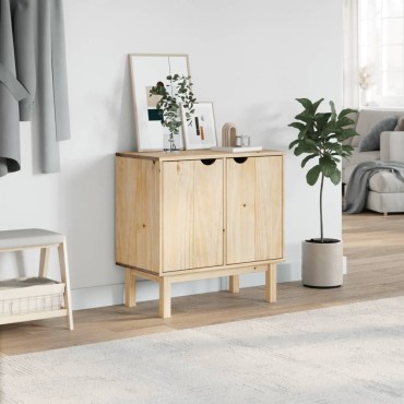 vidaXL Ντουλάπι Διαδρόμου OTTA 75x40x75cm από Μασίφ Ξύλο Πεύκου 1 τεμ.