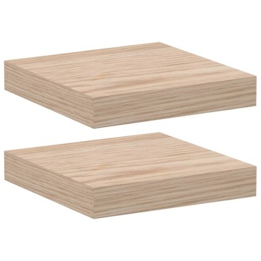 vidaXL Ράφια Τοίχου 2 τεμ. 23x23,5x4cm Επεξεργασμένο Ξύλο