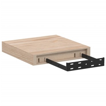 vidaXL Ράφια Τοίχου 2 τεμ. 23x23,5x4cm Επεξεργασμένο Ξύλο