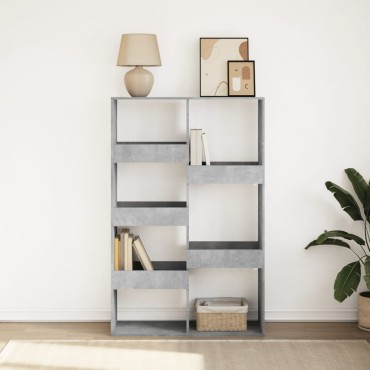 vidaXL Βιβλιοθήκη Γκρι Σκυροδέματος 100x33x155,5cm Επεξεργ. Ξύλο 1 τεμ.
