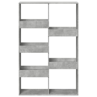 vidaXL Βιβλιοθήκη Γκρι Σκυροδέματος 100x33x155,5cm Επεξεργ. Ξύλο 1 τεμ.
