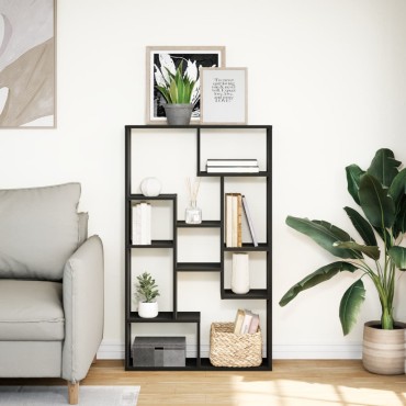 vidaXL Βιβλιοθήκη Μαύρη 72x20x120cm από Επεξεργασμένο Ξύλο 1 τεμ.