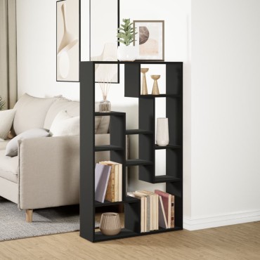 vidaXL Βιβλιοθήκη Μαύρη 72x20x120cm από Επεξεργασμένο Ξύλο 1 τεμ.