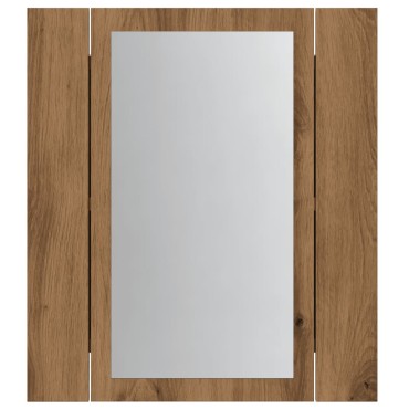 vidaXL Έπιπλο Καθρέφτη Μπάνιου LED Αρτισιανή Δρυς 40x12x45cm Επεξ.Ξύλο 1 τεμ.