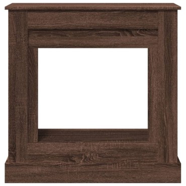 vidaXL Πλαίσιο Τζακιού Καφέ Δρυς 90x30x90 εκ. από Επεξ. Ξύλο