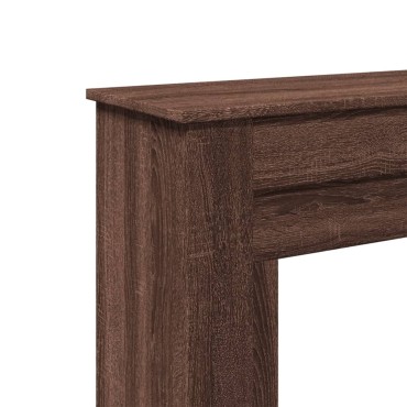 vidaXL Πλαίσιο Τζακιού Καφέ Δρυς 90x30x90 εκ. από Επεξ. Ξύλο