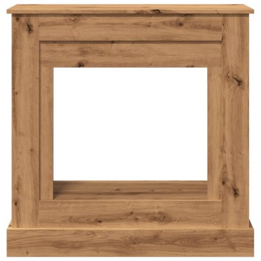 vidaXL Πλαίσιο Τζακιού Αρτισιανή Δρυς 90x30x90 εκ. από Επεξ. Ξύλο