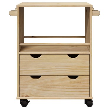 vidaXL Τρόλεϊ Κουζίνας OTTA 59x45x80cm από Μασίφ Ξύλο Πεύκου 1 τεμ.
