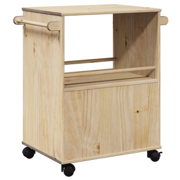 vidaXL Τρόλεϊ Κουζίνας OTTA 59x45x80cm από Μασίφ Ξύλο Πεύκου 1 τεμ.