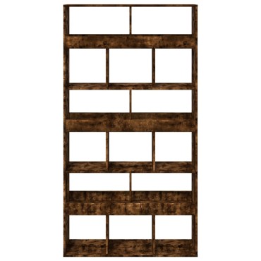 vidaXL Βιβλιοθήκη Καπνιστή Δρυς 100x33x187,5cm από Επεξεργασμένο Ξύλο 1 τεμ.