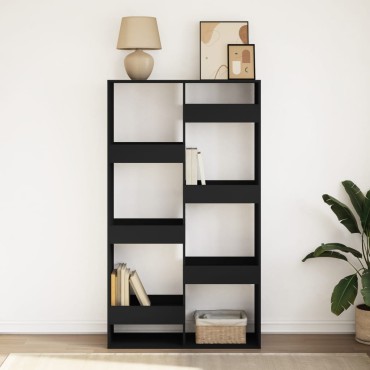 vidaXL Βιβλιοθήκη Μαύρη 100x33x175cm από Επεξεργασμένο Ξύλο 1 τεμ.