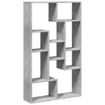 vidaXL Βιβλιοθήκη Γκρι Σκυροδέματος 72x20x120cm Επεξεργ. Ξύλο 1 τεμ.