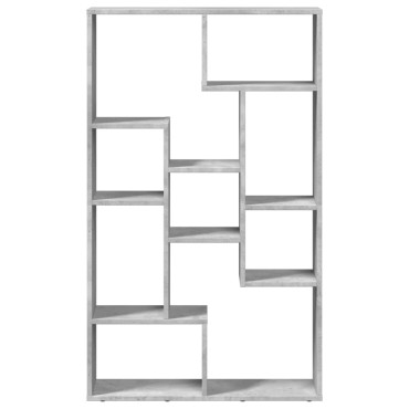 vidaXL Βιβλιοθήκη Γκρι Σκυροδέματος 72x20x120cm Επεξεργ. Ξύλο 1 τεμ.