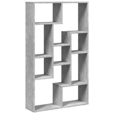 vidaXL Βιβλιοθήκη Γκρι Σκυροδέματος 72x20x120cm Επεξεργ. Ξύλο 1 τεμ.