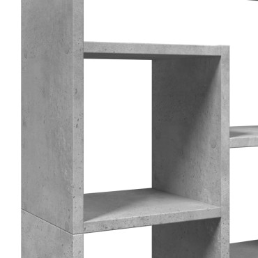 vidaXL Βιβλιοθήκη Γκρι Σκυροδέματος 72x20x120cm Επεξεργ. Ξύλο 1 τεμ.