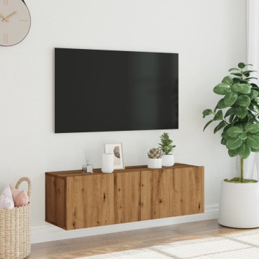 vidaXL Ντουλάπι Τηλεόρασης Τοίχου Artisan Δρυς 100x30x30cm Επ. Ξύλο