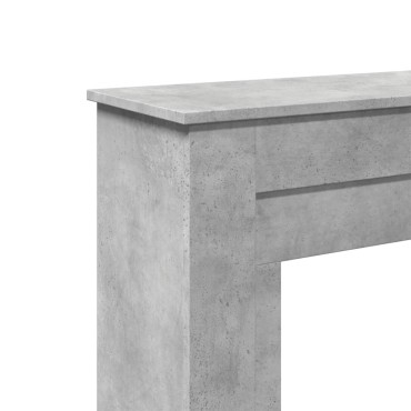 vidaXL Πλαίσιο Τζακιού Γκρι Σκυρ. 90x30x90 εκ. από Επεξ. Ξύλο