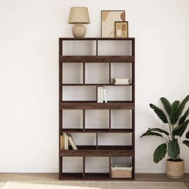 vidaXL Βιβλιοθήκη Καφέ Δρυς 100x33x187,5cm από Επεξεργασμένο Ξύλο 1 τεμ.