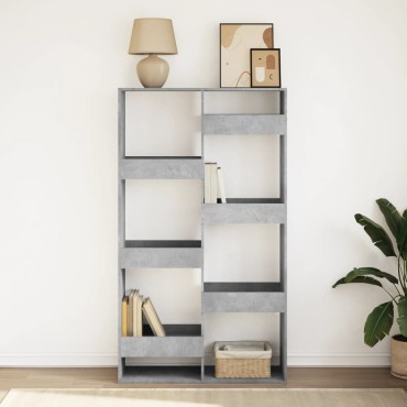 vidaXL Βιβλιοθήκη Γκρι Σκυροδέματος 100x33x175cm Επεξεργ. Ξύλο 1 τεμ.
