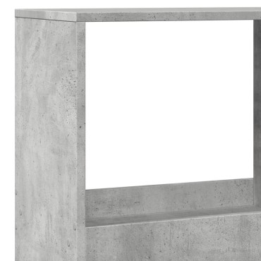 vidaXL Βιβλιοθήκη Γκρι Σκυροδέματος 100x33x175cm Επεξεργ. Ξύλο 1 τεμ.