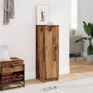 vidaXL Παπουτσοθήκη Όψη Παλαιού Ξύλου 29,5x35x100,5cm Επεξ. Ξύλο 1 τεμ.