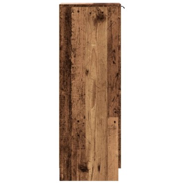 vidaXL Παπουτσοθήκη Όψη Παλαιού Ξύλου 29,5x35x100,5cm Επεξ. Ξύλο 1 τεμ.