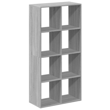 vidaXL Βιβλιοθήκη/Διαχωριστικό Χώρου Γκρι 69,5x29x137,5cm Επεξ. Ξύλο 1 τεμ.
