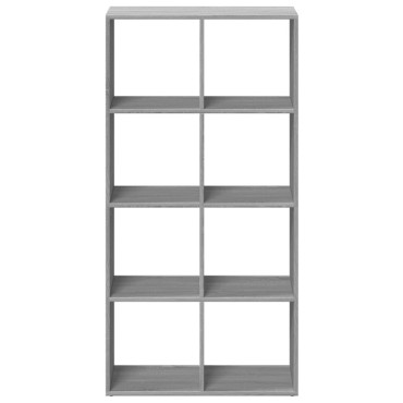 vidaXL Βιβλιοθήκη/Διαχωριστικό Χώρου Γκρι 69,5x29x137,5cm Επεξ. Ξύλο 1 τεμ.