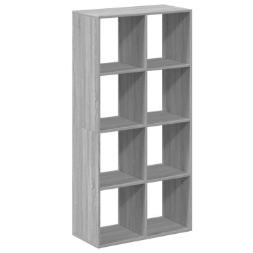 vidaXL Βιβλιοθήκη/Διαχωριστικό Χώρου Γκρι 69,5x29x137,5cm Επεξ. Ξύλο 1 τεμ.